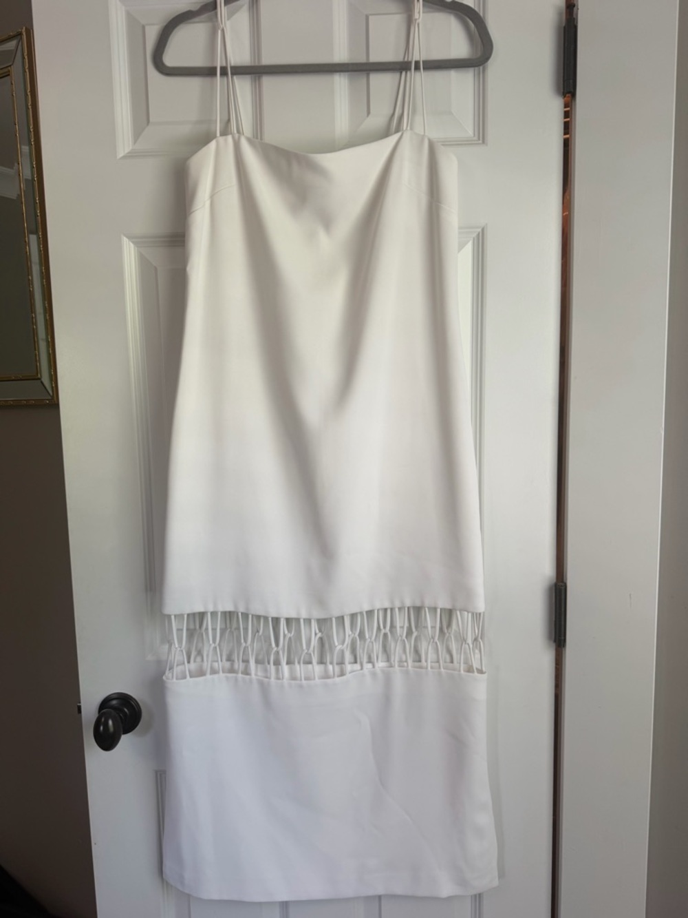 Alexis White Strappy Maxi Dress with Fringe Cutout - Picture 2 of 7